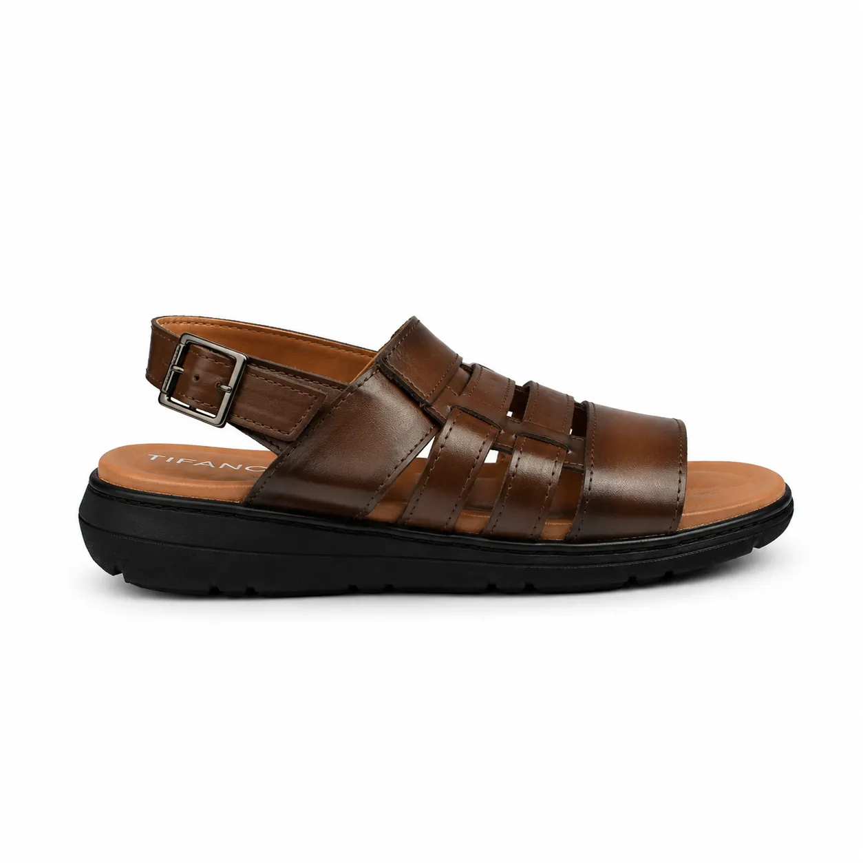 Sandales pour homme 022 marron Cuir   miniature